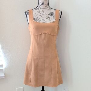 NWT Forever 21 Suede Camel Mini Dress